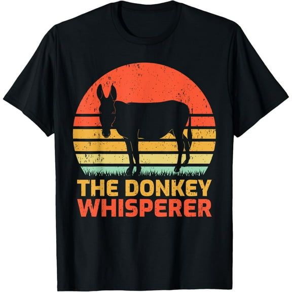 Vintage The Donkey Whisperer Retro Donkey T-Shirt