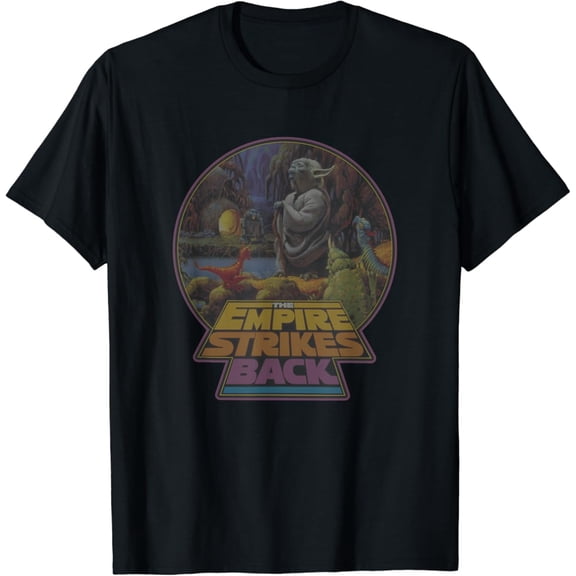 Vintage The Empire Strikes Back Yoda Classic Scene Logo T-Shirt S-5XL - Trending Birrthday Tee Gifts Vintage Tee -Birthday Gifts