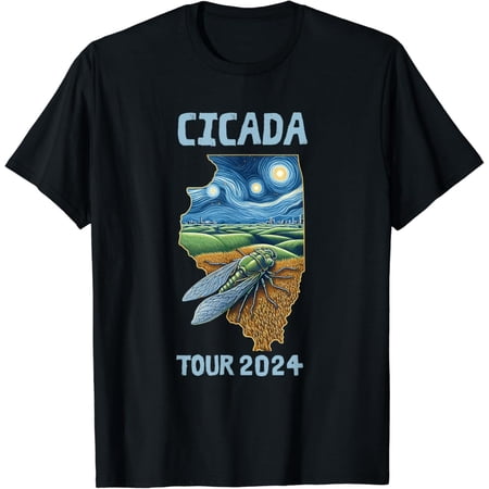 Vintage The Great Cicada Comeback Illinois Chicago Broods XIX, XIII T-Shirt S-5XL - Trending Birrthday Tee Gifts Vintage Tee -Birthday Gifts