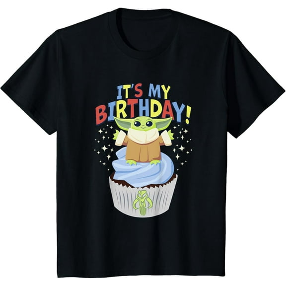 Vintage The Mandalorian Grogu Cupcake It's My Birthday T-Shirt S-5XL - Trending Birrthday Tee Gifts Vintage Tee -Birthday Gifts