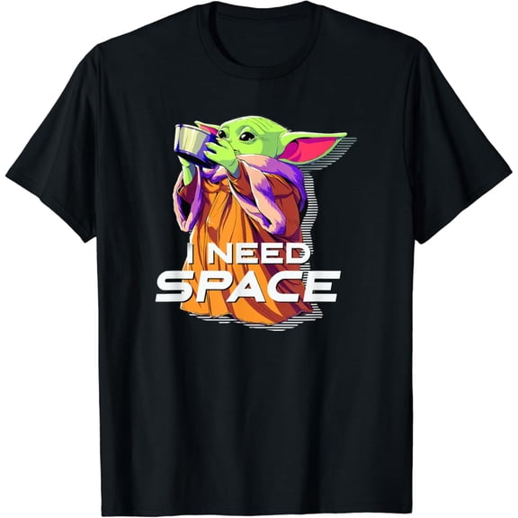 Vintage The Mandalorian Grogu I Need Space Snack Pose T-Shirt S-5XL - Trending Birrthday Tee Gifts Vintage Tee -Birthday Gifts