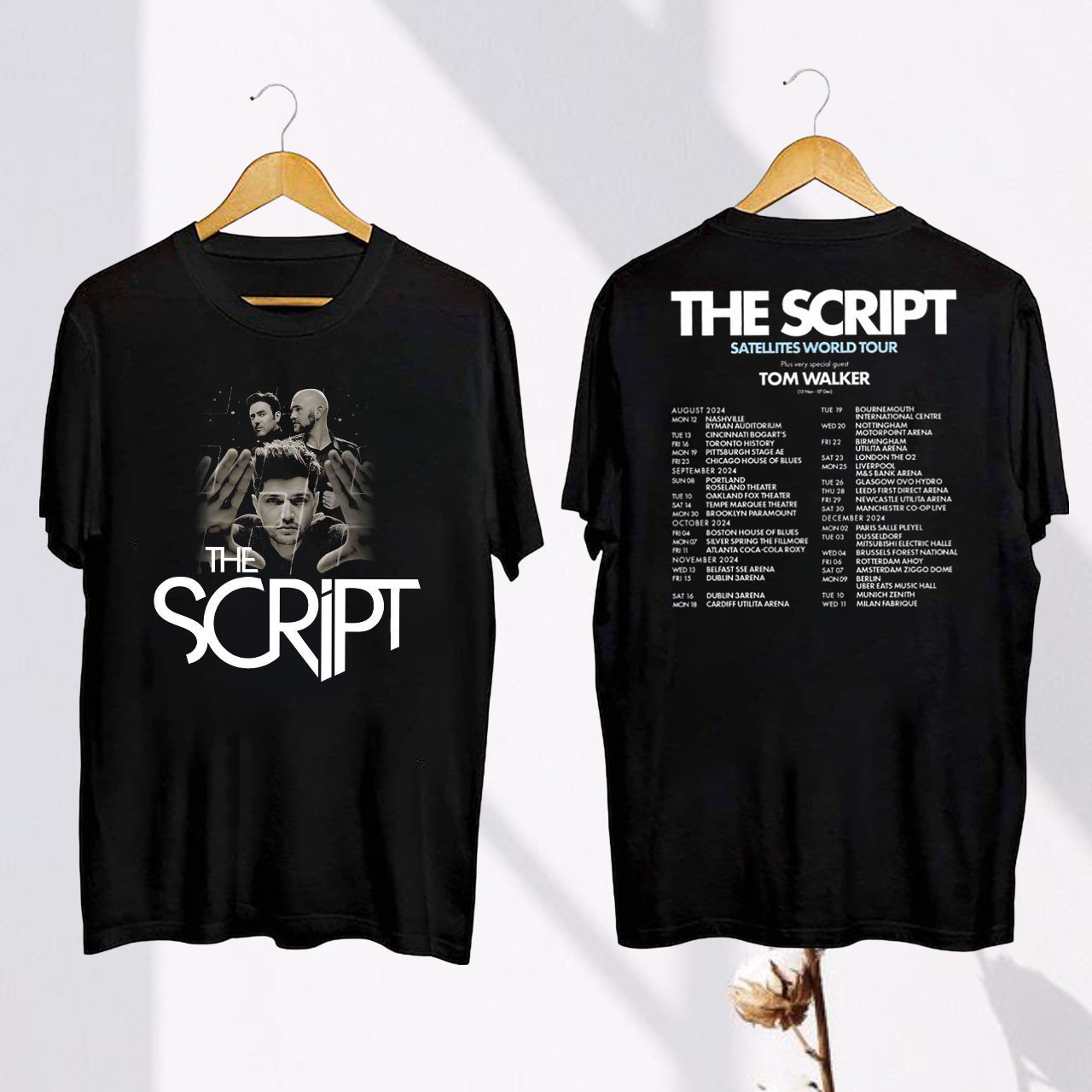 Vintage The Script Tour 2024 TShirt, The Script Band Fan Shirt, The