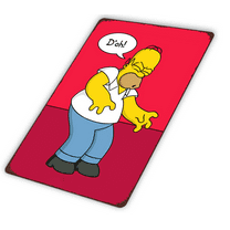 Vintage The Simpsons Poster Metal Sign D'oh Homer Hits Head Retro Plaque Wall Decor Gift For Home Kitchen Office Gym Club Bar Tin Signs 12x16 Inch