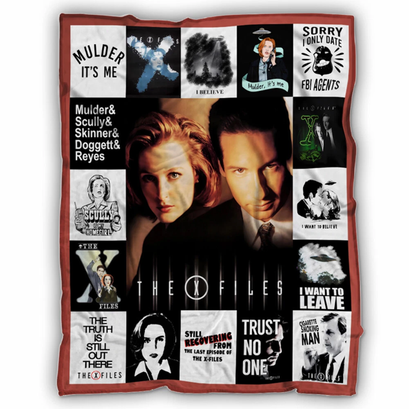 Vintage The X-Files Blanket, TV Series Watching Throw Blanket, Birthday Halloween Christmas Gift