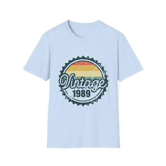 Vintage Thirties Birthday Distressed Illustration Funny Humorous Third Decade Celebrator Graphic Mockery Unisex Softstyle T-Shirt