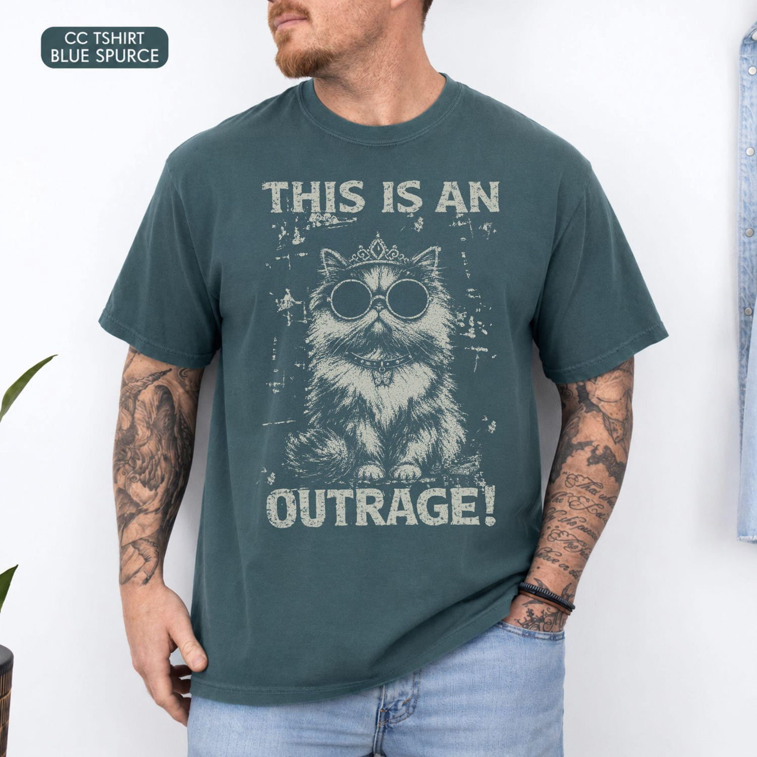 Vintage This Is An OUTRAGE Shirt, Dungeon Crawler Carl T-Shirt, Funny ...