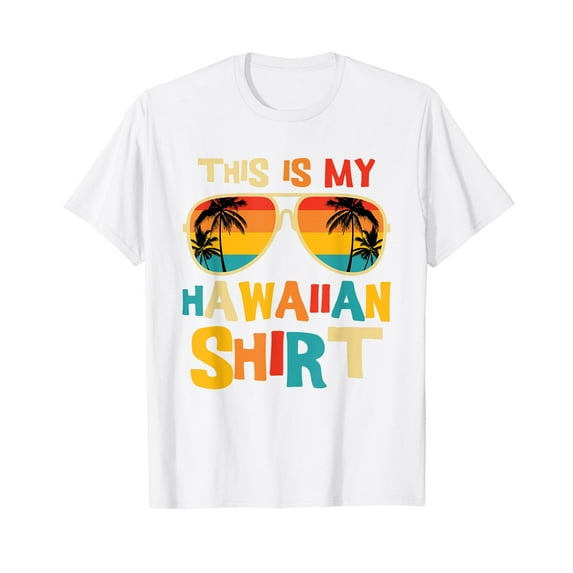 Vintage This Is My Hawaiian Shirts Tropical Luau Costume Party Hawaii T-Shirt Retro Tee