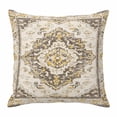 thumbnail image 1 of Vintage Throw Pillow Cover Abstract Brown Bohemian Farmhouse Tribal Cotton Linen Cushion Cover Throw Pillow Case with Invisible Zipper for Couch Sofa Bed Chair Car 16x16 Inch, 1 of 14