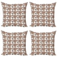 thumbnail image 1 of Ambesonne Vintage Throw Pillow Cover 4 Pack, Victorian Romantic Rose, 16", Multicolor, 1 of 2