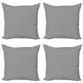 thumbnail image 1 of Ambesonne Vintage Throw Pillow Cover 4 Pack, Continuous Nostalgia Lace, 24", Dark Taupe Grey White, 1 of 2