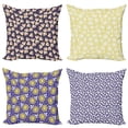 thumbnail image 1 of Ambesonne Vintage Throw Pillow Cover 4 Pack, Soft Lemon Strawberry Leaf, 24", Multicolor, 1 of 2