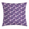 thumbnail image 1 of Vintage Throw Pillow Cushion Cover, Flowering Field Botanical Nature Inspired Pattern Nostalgic Garden Theme, Decorative Square Accent Pillow Case, 18 X 18 Inches, Dark Indigo Mauve, by Ambesonne, 1 of 2