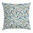 thumbnail image 1 of Vintage Throw Pillow Cushion Cover, Geometric Retro Style Abstract Forms in Pastel Tones Rounded Squares Artwork Print, Decorative Square Accent Pillow Case, 20 X 20 Inches, Multicolor, by Ambesonne, 1 of 2