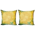 thumbnail image 1 of Ambesonne Vintage Throw Pillow Cover 2 Pack, Gerbera Daisy Flowers, 16", Multicolor, 1 of 2