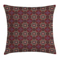 thumbnail image 1 of Vintage Throw Pillow Cushion Cover, Retro Vivid Colored South Eastern Oriental Pattern with Geometric Floral Cuts Image, Decorative Square Accent Pillow Case, 16 X 16 Inches, Multicolor, by Ambesonne, 1 of 2