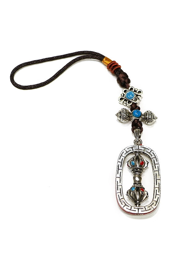 Vintage Tibetan I Ching Spiritual Divination Metal Pendant Necklace Religion Jewelry Waist decoration