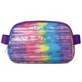 thumbnail image 1 of Vintage Tie Dye Belt Bag – Retro Hippie Style Fanny Pack with Rainbow Marble Print, Artistic Watercolor Vibe, 1 of 4