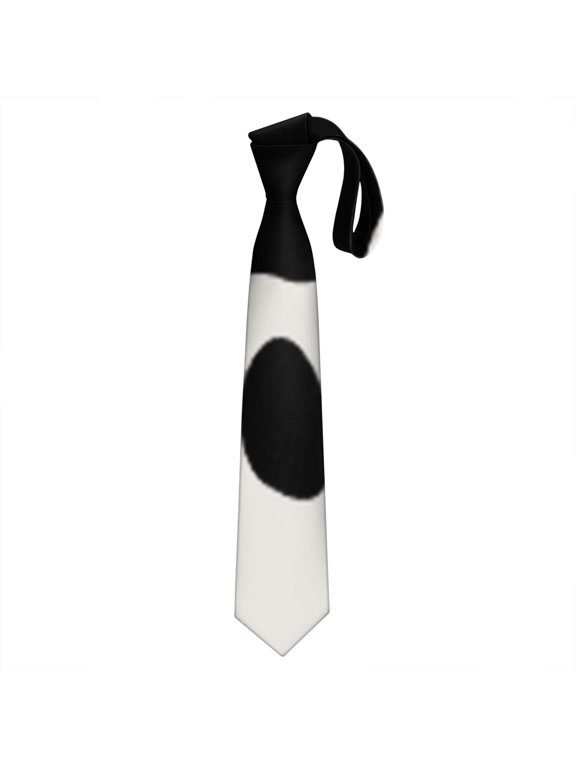 Vintage Tie & Polyester Tie Collection: Buffalo Cow Texture Necktie, Ideal for Nature-Inspired Outfits
