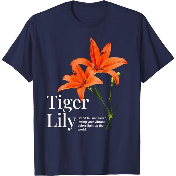Vintage Tiger Lily Flower Aesthetic T-Shirt for Nature Lovers