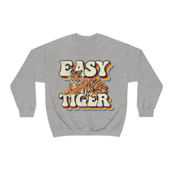 Vintage Tiger Retro Rainbow Sweatshirt Tiger Lover Shirt Gift Ideas