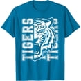 thumbnail image 1 of Vintage Tigers School Sports Fan Team Spirit Mascot Softstyle Unisex T-Shirt,Sapphire Color,Size XL, 1 of 5