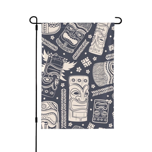 Vintage Tiki Vintage Hawaii Double Sided Garden Flag 12.5x18 Outdoor Decorative Yard Banner for Patio Lawn Garden