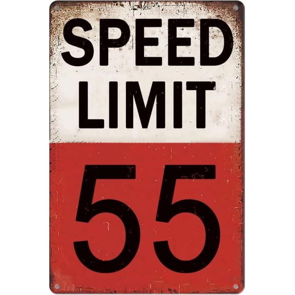 Vintage Tin Metal Sign Speed Limit 55 Mph Signs Speed Limit Street Road Signs Warning Traffic Road Street Sign Retro Man Cave Decor For Bedroom Funny Street Garage Wall Decor Gift For Women 8x12 Inch