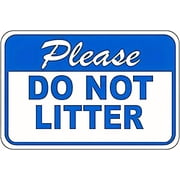 Vintage Tin Poster No Littering Help Keep Custom Town Clean Metal Warning Please Do Not Litter Rust Metal Tin Sign 8x12 Inch Retro Art Home Garage 8X12inch