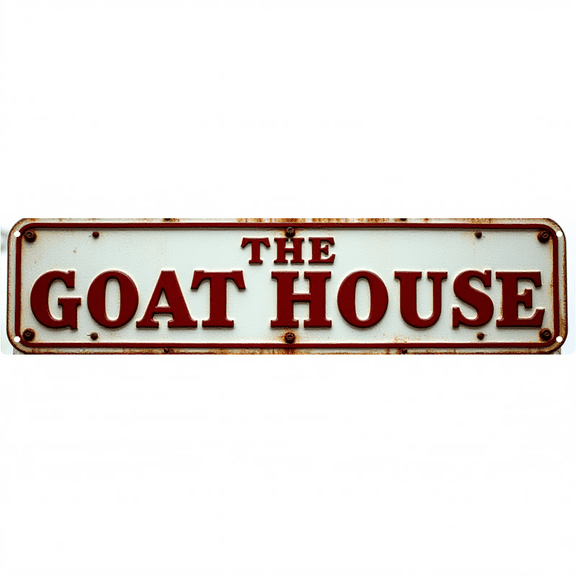 Vintage Tin Sign 16*4 Inch THE GOAT HOUSE Farm Barn Wall Decor