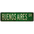 thumbnail image 1 of Vintage Tin Sign Buenos Aires Street Sign Retro Metal Sign for Home Bar Coffee Garden Indoor Ourdoor Decor 4x16 Inch, 1 of 7