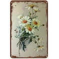 thumbnail image 1 of Vintage Tin Sign Flowers White Daisy with Dew Drop Metal Sign Retro Wall Decor for Home Cafes Office Store Pubs Club Sign Gift 12x8 INCH Plaque Tin Sign, 1 of 5