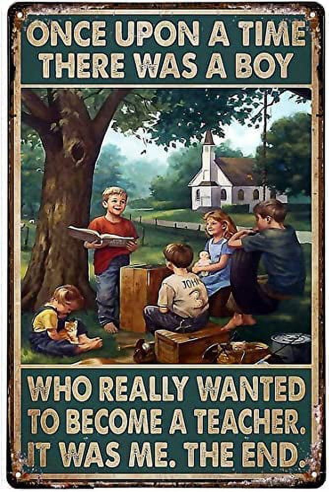 Once Upon A Time There Was A Boy Who Really Wanted To Become A Pilot It Was Me The End Grandson Grandpa Playing Toys Airplane Family Canvas Poster