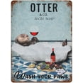 thumbnail image 1 of Vintage Tin Sign Otter Tin Sign Otter Lovers Gift Otter Co.Bath Soap Retro Metal Tin Sign Vintage Aluminum Sign for Home Coffee Wall Decor - Bathroom Wall Art - Bath Wall Decor 12"x16", 1 of 8