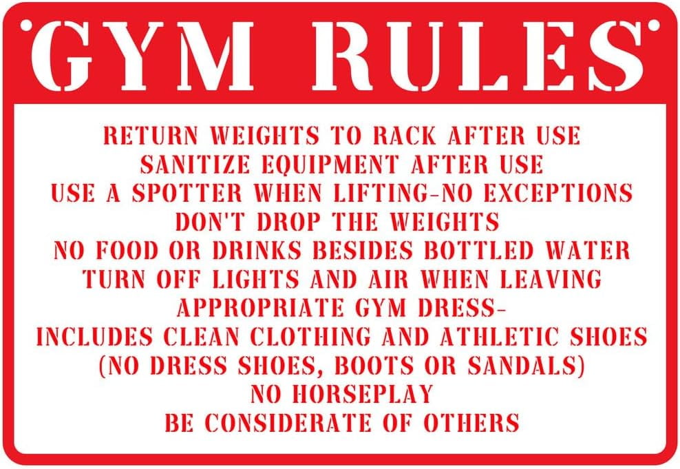 Vintage Tin Sign Retro Aluminium Sign Security Sign Street Warning Gym