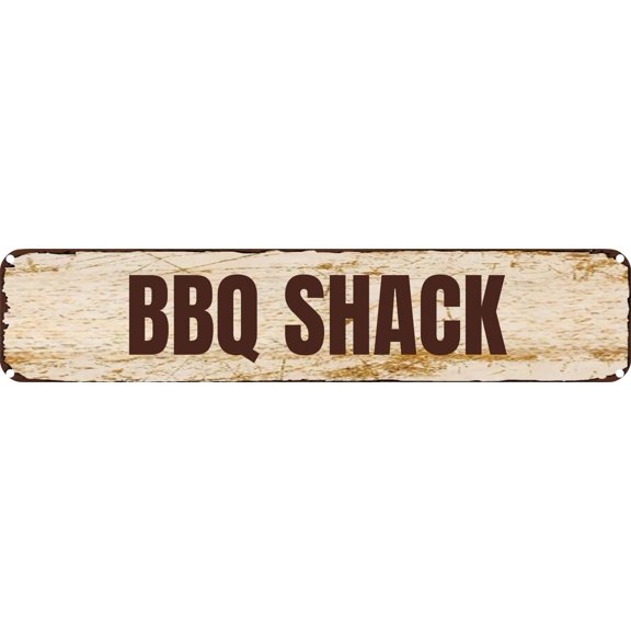 Vintage Tin Sign Retro Metal Wall Decor BBQ SHACK Rustic Aluminum Plaque for Home,Bar,Kitchen,Garage,Man Cave 4x16 Inch