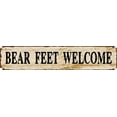 thumbnail image 1 of Vintage Tin Sign Retro Metal Wall Decor BEAR FEET WELCOME Rustic Aluminum Plaque for Home,Bar,Kitchen,Garage,Man Cave 4x16 Inch, 1 of 6