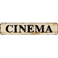 thumbnail image 1 of Vintage Tin Sign Retro Metal Wall Decor CINEMA Rustic Aluminum Plaque for Home,Bar,Kitchen,Garage,Man Cave 4x16 Inch, 1 of 6