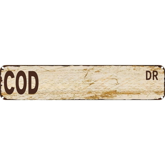 Vintage Tin Sign Retro Metal Wall Decor COD DR Rustic Aluminum Plaque for Home,Bar,Kitchen,Garage,Man Cave 4x16 Inch