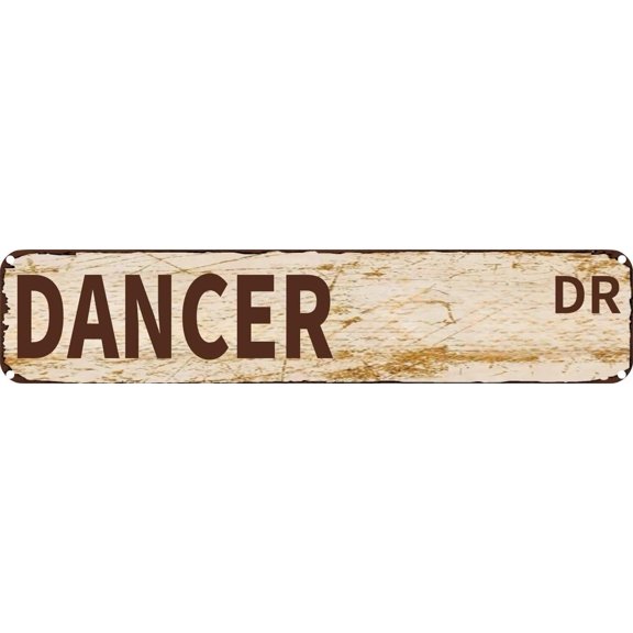 Vintage Tin Sign Retro Metal Wall Decor DANCER DR Rustic Aluminum Plaque for Home,Bar,Kitchen,Garage,Man Cave 4x16 Inch