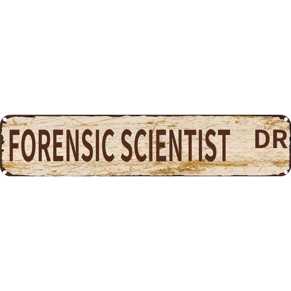 Vintage Tin Sign Retro Metal Wall Decor Forensic Scientist DR Rustic Aluminum Plaque for Home,Bar,Kitchen,Garage,Man Cave 4x16 Inch