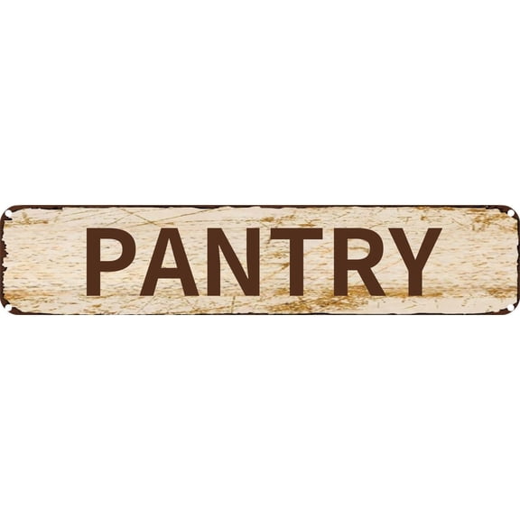 Vintage Tin Sign Retro Metal Wall Decor PANTRY Rustic Aluminum Plaque for Home,Bar,Kitchen,Garage,Man Cave 4x16 Inch