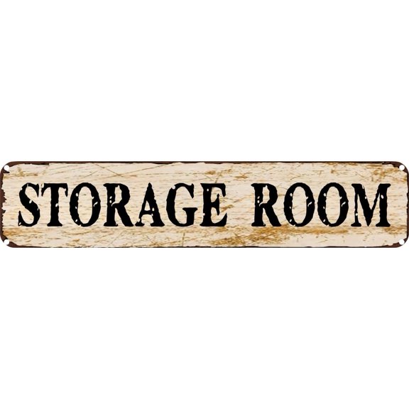Vintage Tin Sign Retro Metal Wall Decor STORAGE ROOM Rustic Aluminum Plaque for Home,Bar,Kitchen,Garage,Man Cave 4x16 Inch