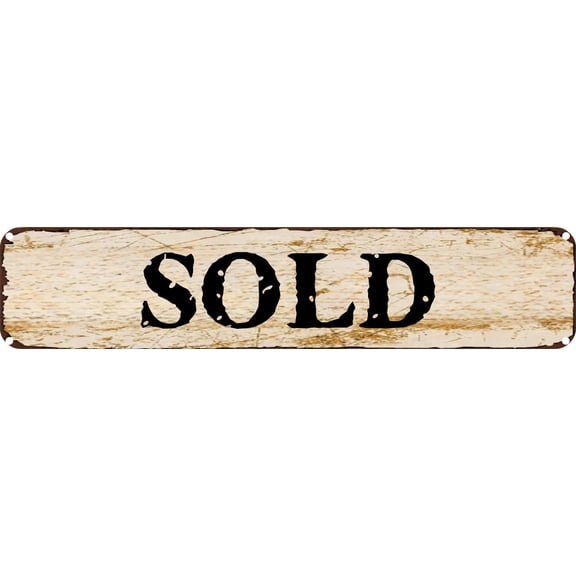 Vintage Tin Sign Retro Metal Wall Decor Sold Rustic Aluminum Plaque for Home Bar Kitchen Garage Man Cave 4x16 Inch