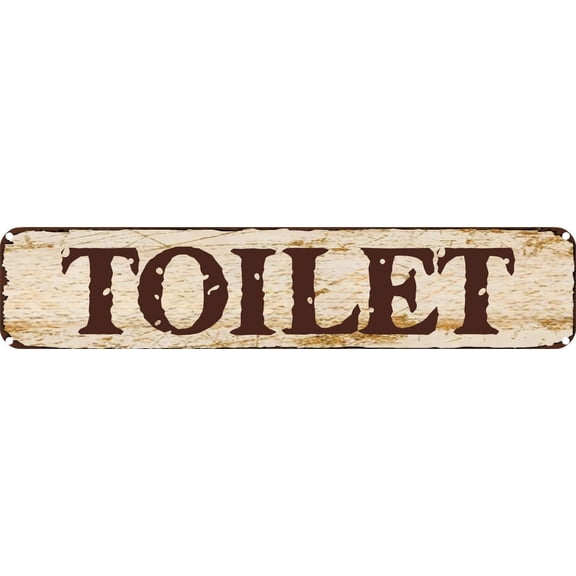 Vintage Tin Sign Retro Metal Wall Decor TOILET Rustic Aluminum Plaque for Home,Bar,Kitchen,Garage,Man Cave 4x16 Inch