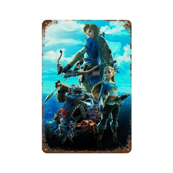 Vintage Tin Signs The Legend of Zelda Retro Metal Sign Retro Garage Poster Bar Wall Sign Vintage Pub Sign Home Wall Decor 8x12 Inch
