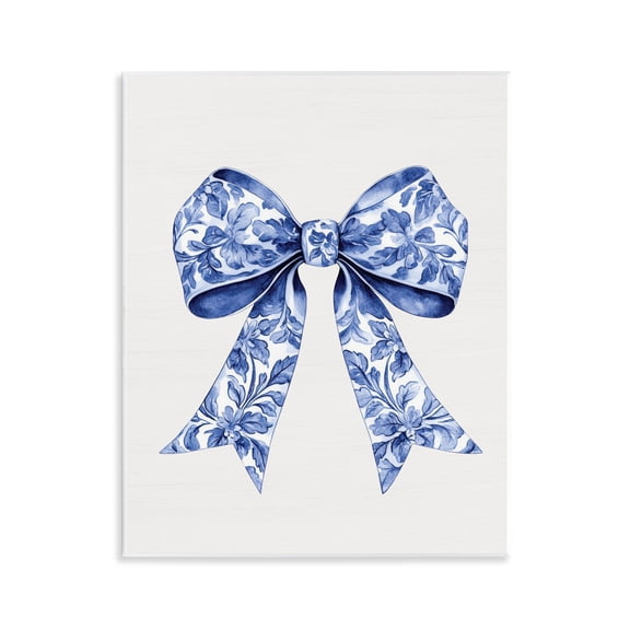 Vintage Toile Flower Ribbon Wall Plaque Art, design by Lettered and Lined