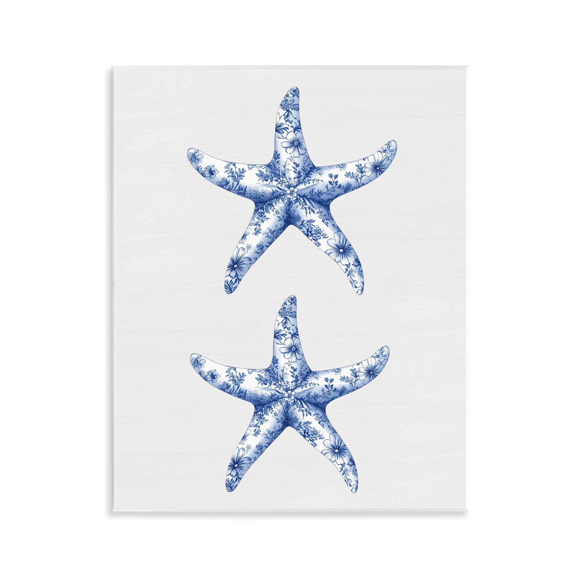 Vintage Toile Starfish Wall Plaque Art, design by Lettered and Lined