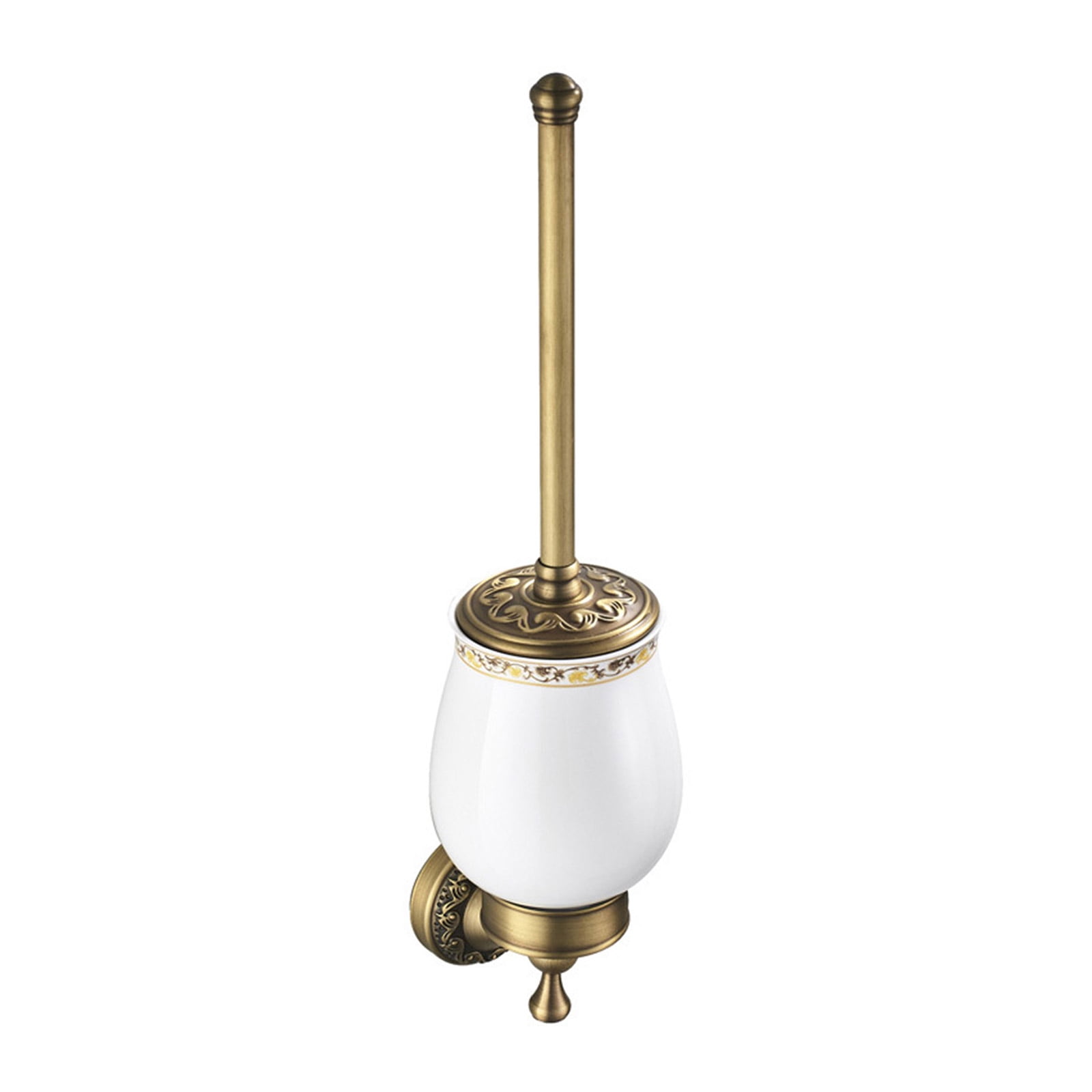 Vintage Toilet Brush Holders with Antique Finish Not Slip Bathroom Organizers Resistant Brushes Stand for Household