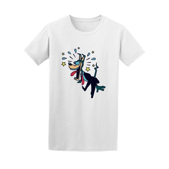 Vintage Toons Surprised Tux Dog Tee Men's -Image by Shutterstock