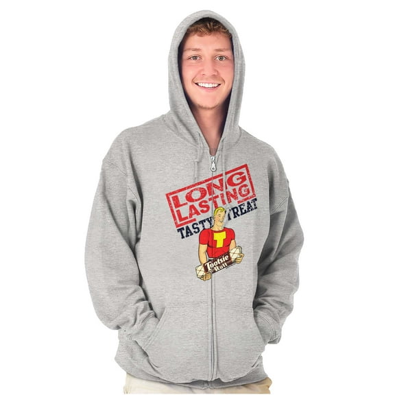 Vintage Tootsie Roll Advertisement Men Big & Tall Zip Hoodie Brisco Brands 5X